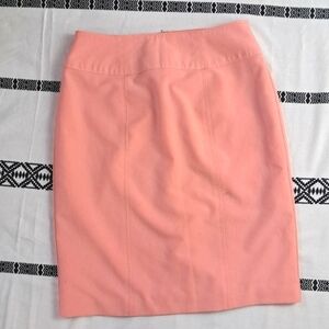 Worthington peachy pink pencil skirt lined back pockets sz6